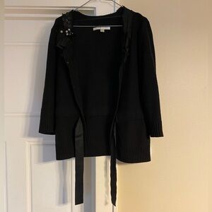 LC Lauren Conrad Black Elegant Cardigan Sweater